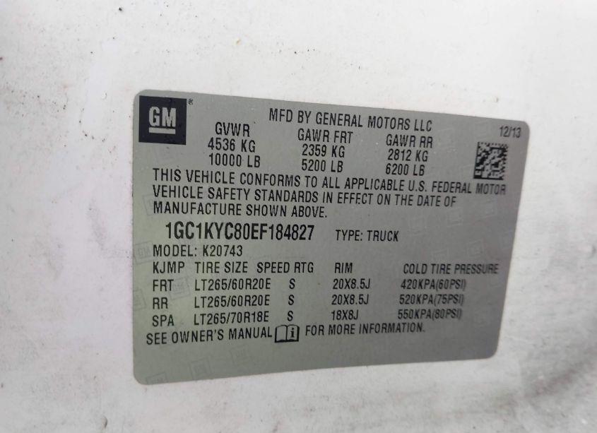 Photo 9 of 2014 Chevrolet Silverado 2500HD LTZ (VIN 1GC1KYC80EF184827)