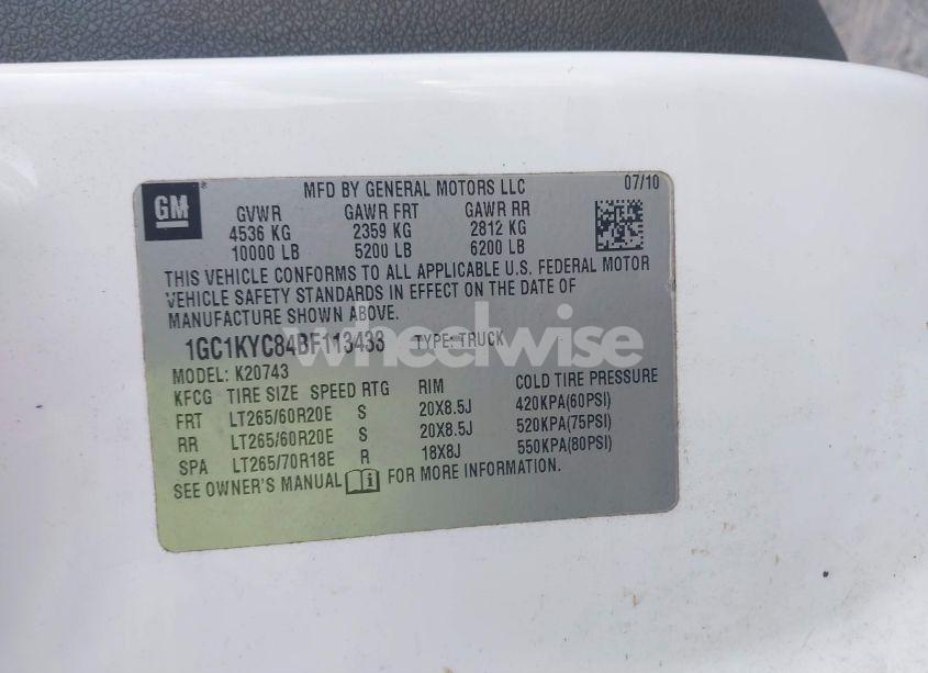 Photo 9 of 2011 Chevrolet Silverado 2500HD LTZ (VIN 1GC1KYC84BF113433)