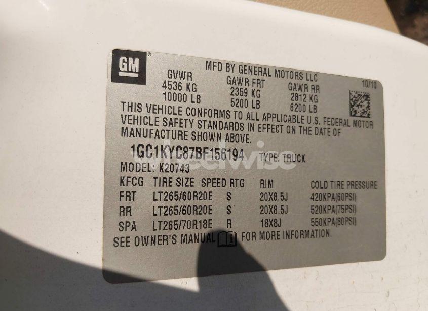 Photo 9 of 2011 Chevrolet Silverado 2500HD LTZ (VIN 1GC1KYC87BF156194)