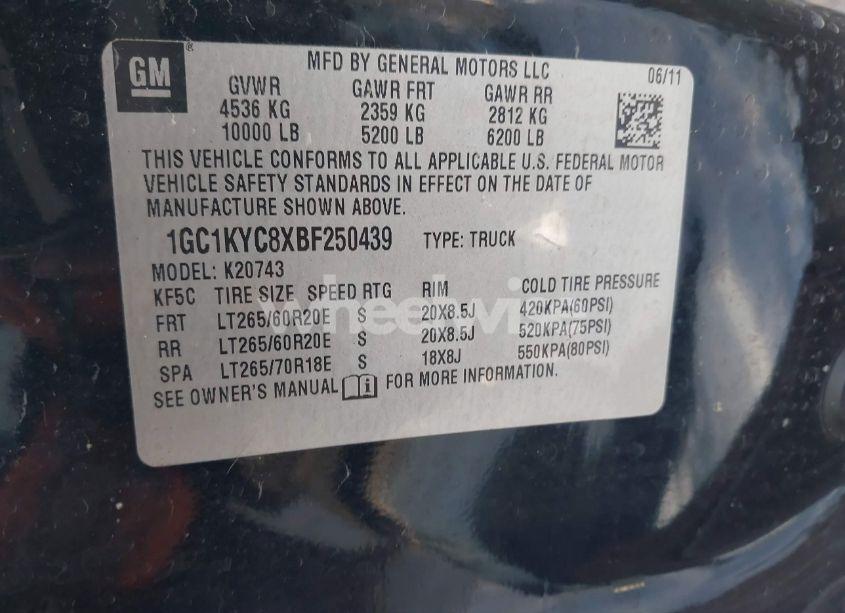 Photo 9 of 2011 Chevrolet Silverado 2500HD LTZ (VIN 1GC1KYC8XBF250439)