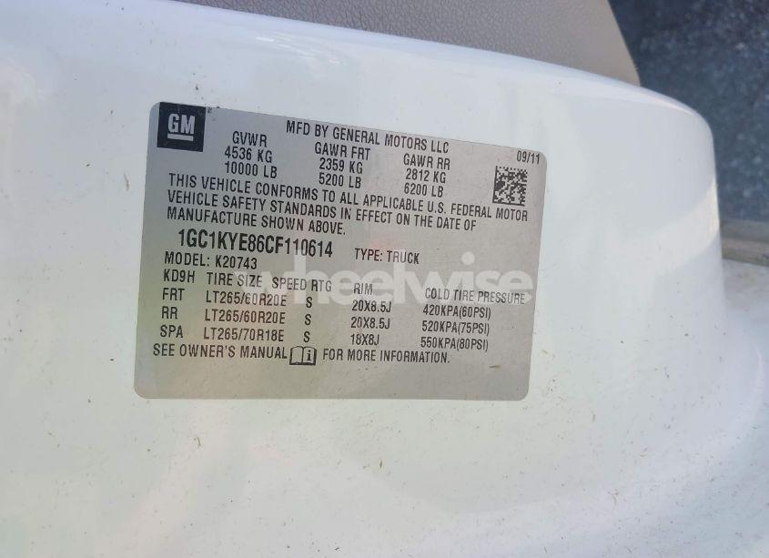 Photo 9 of 2012 Chevrolet Silverado 2500HD LTZ (VIN 1GC1KYE86CF110614)