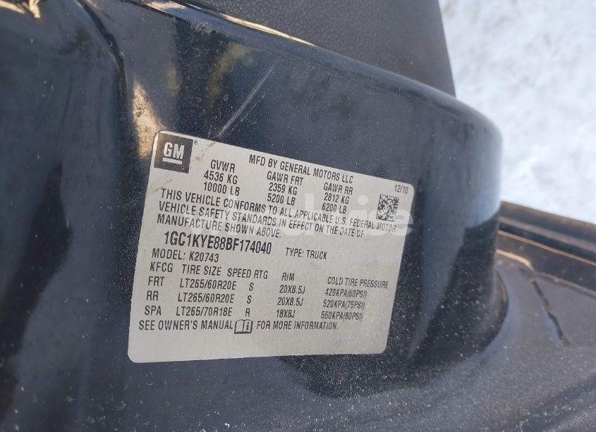 Photo 9 of 2011 Chevrolet Silverado 2500HD LTZ (VIN 1GC1KYE88BF174040)