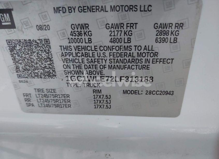 Photo 9 of 2020 Chevrolet Silverado 2500HD 2WD LONG BED WT (VIN 1GC1WLE72LF313188)