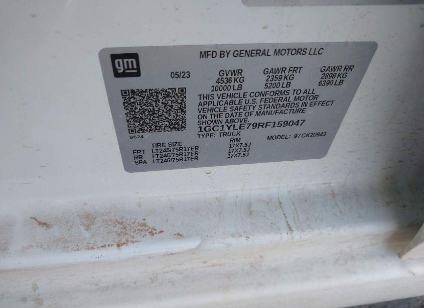 Photo 9 of 2024 Chevrolet Silverado 2500HD 4WD LONG BED WORK TRUCK (VIN 1GC1YLE79RF159047)