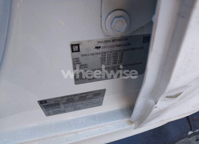 Photo 9 of 2021 Chevrolet Silverado 2500HD 4WD LONG BED WT (VIN 1GC1YLE7XMF131184)