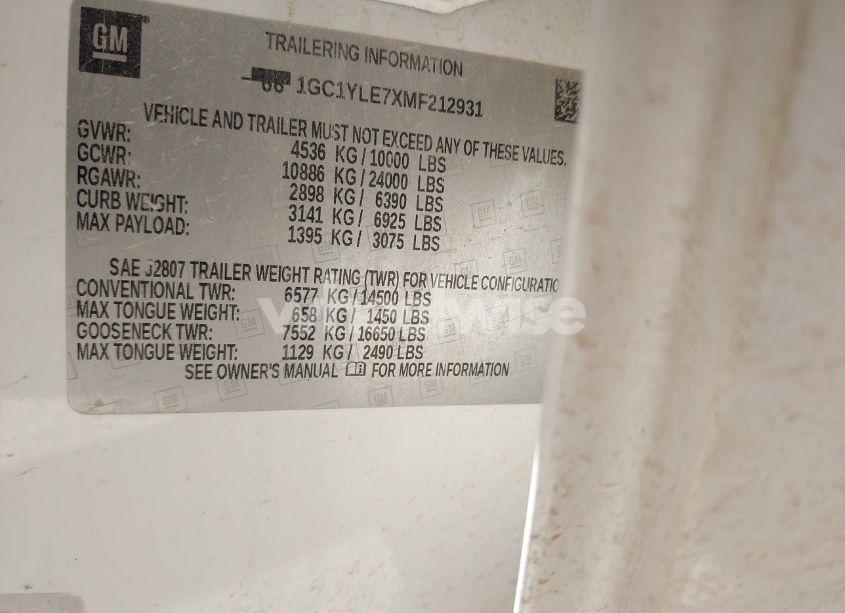 Photo 9 of 2021 Chevrolet Silverado 2500HD 4WD STANDARD BED WT (VIN 1GC1YLE7XMF212931)