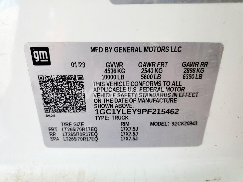 Photo 9 of 2023 CHEVROLET SILVERADO K2500 HEAVY DUTY (VIN 1GC1YLEY9PF215462)