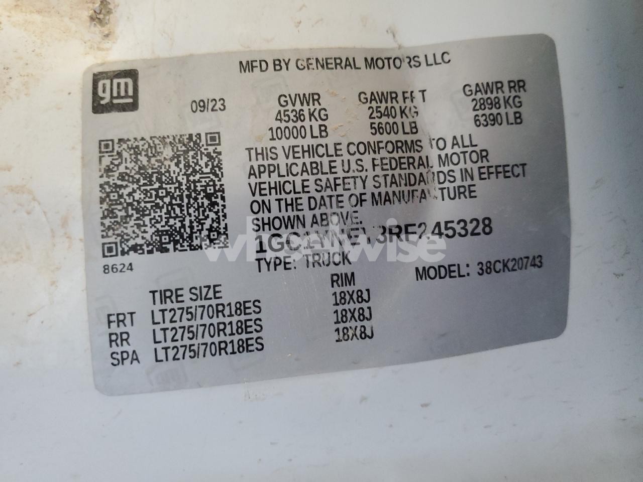 Photo 13 of 2024 CHEVROLET SILVERADO K2500 HEAVY DUTY LT (VIN 1GC1YNEY3RF245328)