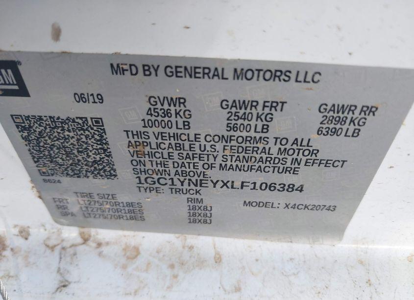 Photo 9 of 2020 Chevrolet Silverado 2500HD 4WD STANDARD BED LT (VIN 1GC1YNEYXLF106384)