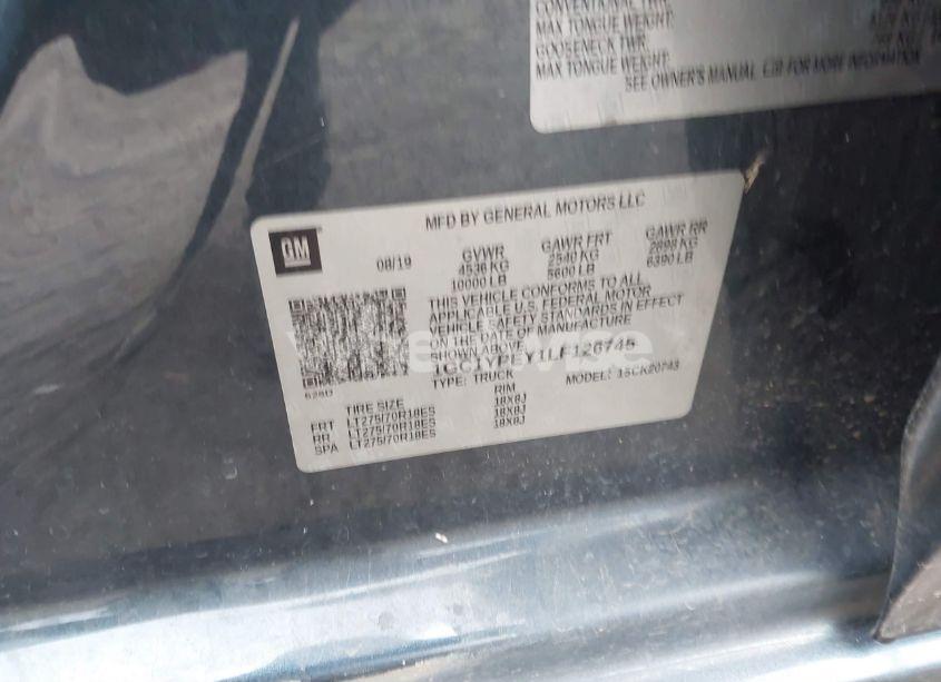 Photo 9 of 2020 Chevrolet Silverado 2500HD 4WD STANDARD BED LTZ (VIN 1GC1YPEY1LF126745)