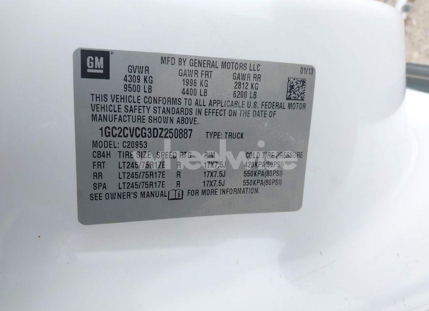 Photo 9 of 2013 Chevrolet Silverado 2500HD WORK TRUCK (VIN 1GC2CVCG3DZ250887)