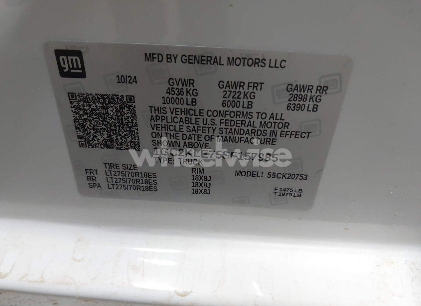 Photo 9 of 2025 Chevrolet Silverado 2500HD 4WD DOUBLE CAB STANDARD BED WORK TRUCK (VIN 1GC2KLE75SF157985)