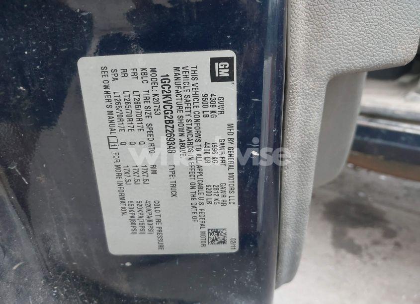 Photo 9 of 2011 Chevrolet Silverado 2500HD WORK TRUCK (VIN 1GC2KVCG2BZ269348)