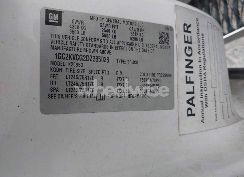 Photo 9 of 2013 Chevrolet Silverado 2500HD WORK TRUCK (VIN 1GC2KVCG2DZ385023)