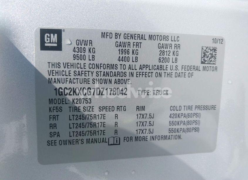 Photo 9 of 2013 Chevrolet Silverado 2500HD LT (VIN 1GC2KXCG7DZ178042)