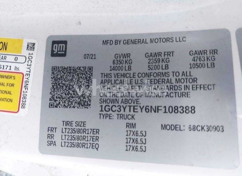 Photo 9 of 2022 Chevrolet Silverado 3500HD 4WD LONG BED LT (VIN 1GC3YTEY6NF108388)