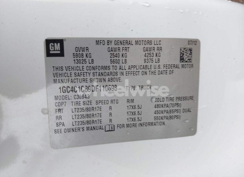 Photo 9 of 2013 Chevrolet Silverado 3500HD LTZ (VIN 1GC4C1C89DF110693)