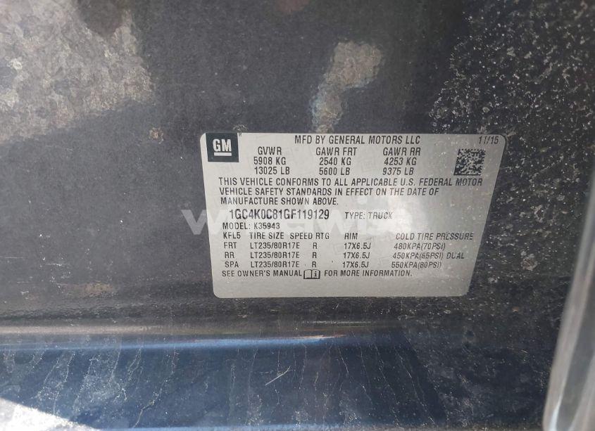 Photo 8 of 2016 Chevrolet Silverado 3500HD LTZ (VIN 1GC4K0C81GF119129)