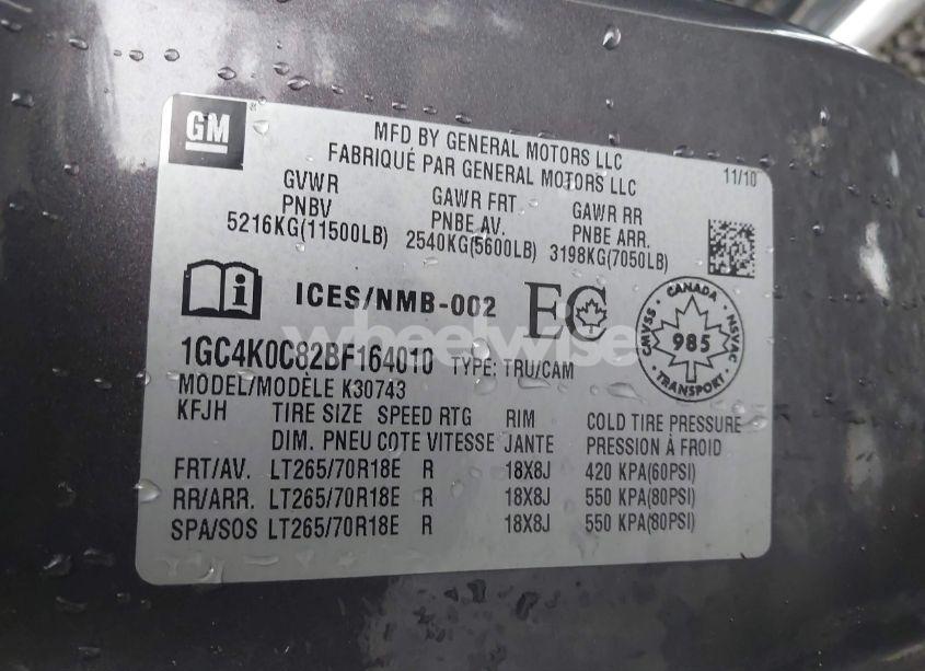 Photo 8 of 2011 Chevrolet Silverado 3500HD LT (VIN 1GC4K0C82BF164010)