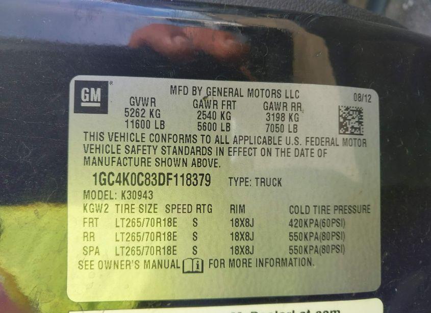 Photo 9 of 2013 Chevrolet Silverado 3500HD LT (VIN 1GC4K0C83DF118379)