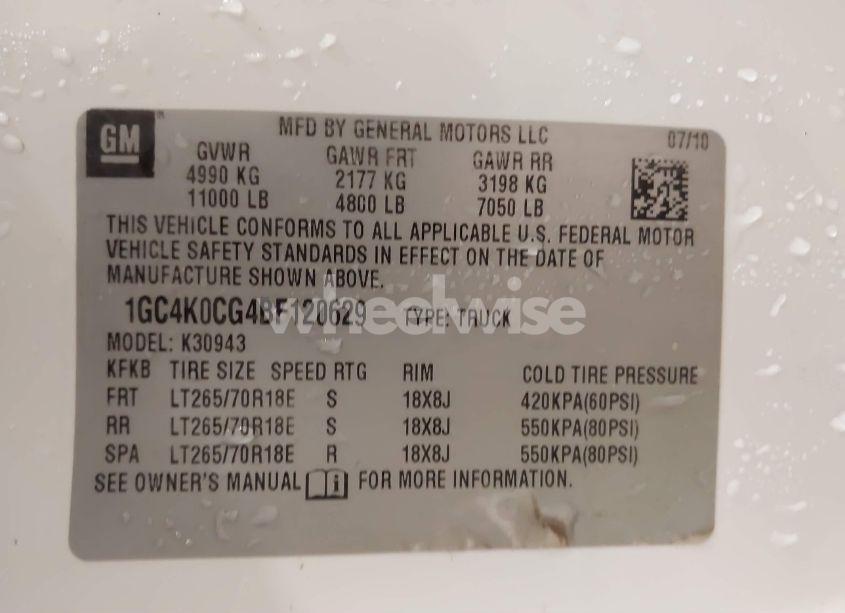 Photo 8 of 2011 Chevrolet Silverado 3500HD LT (VIN 1GC4K0CG4BF120629)