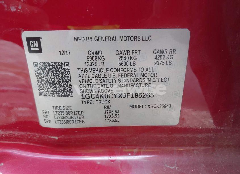 Photo 8 of 2018 Chevrolet Silverado 3500HD LTZ (VIN 1GC4K0CYXJF185265)