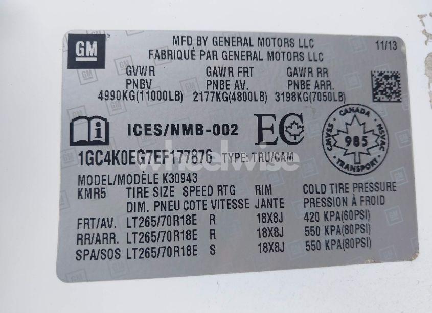 Photo 8 of 2014 Chevrolet Silverado 3500HD LT (VIN 1GC4K0EG7EF177876)