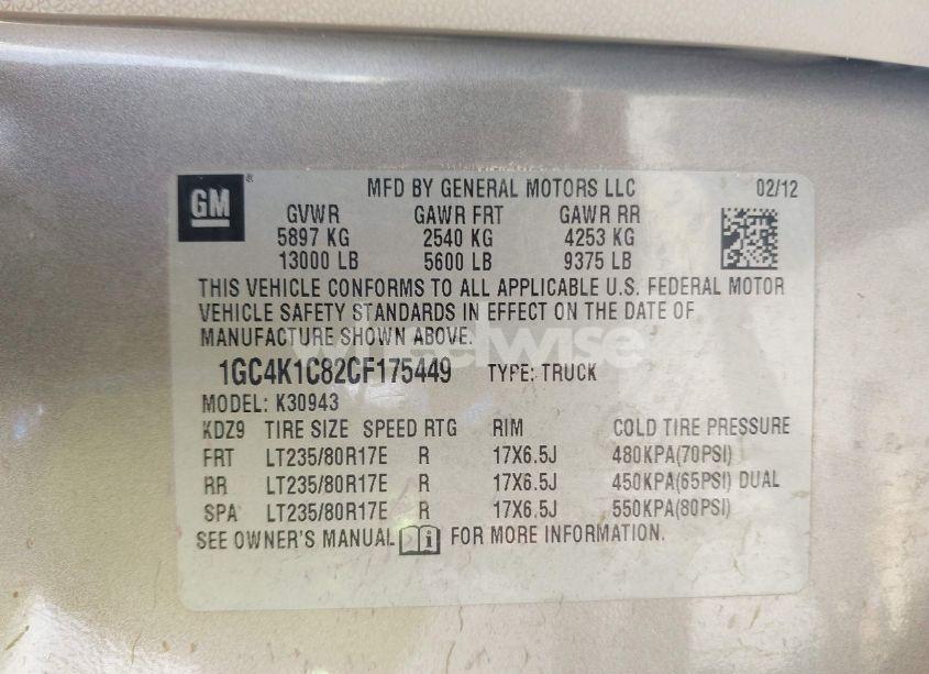Photo 8 of 2012 Chevrolet Silverado 3500HD LTZ (VIN 1GC4K1C82CF175449)