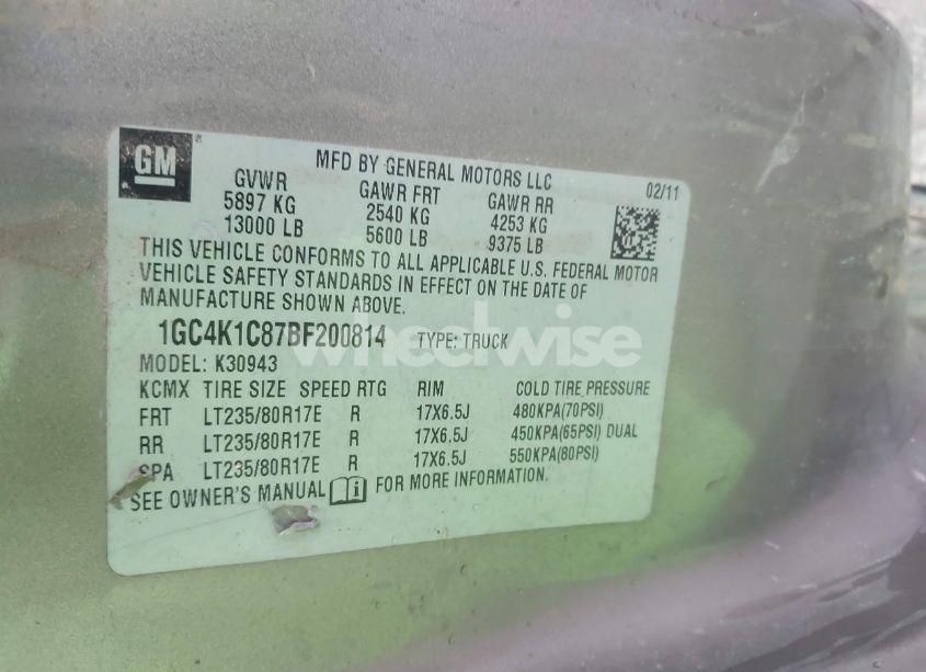 Photo 9 of 2011 Chevrolet Silverado 3500HD LTZ (VIN 1GC4K1C87BF200814)