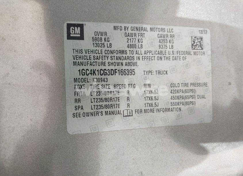 Photo 9 of 2013 Chevrolet Silverado 3500HD LTZ (VIN 1GC4K1CG3DF166395)