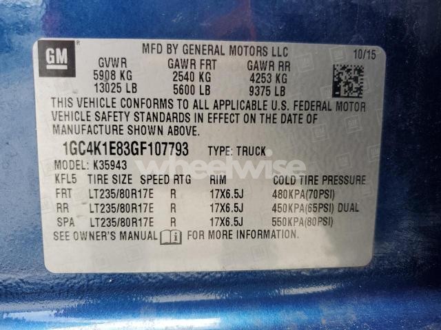 Photo 2 of 2016 CHEVROLET SILVERADO K3500 HIGH COUNTRY (VIN 1GC4K1E83GF107793)