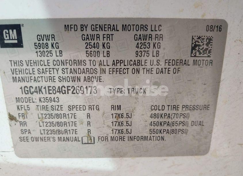 Photo 8 of 2016 Chevrolet Silverado 3500HD HIGH COUNTRY (VIN 1GC4K1E84GF269173)