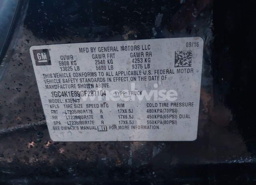 Photo 8 of 2016 Chevrolet Silverado 3500HD HIGH COUNTRY (VIN 1GC4K1E89GF287104)