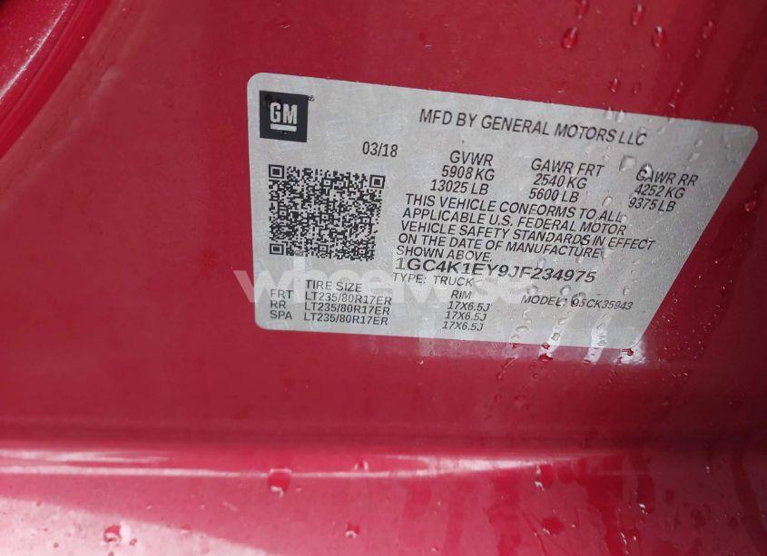 Photo 8 of 2018 Chevrolet Silverado 3500HD HIGH COUNTRY (VIN 1GC4K1EY9JF234975)