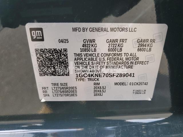 Photo 5 of 2025 CHEVROLET SILVERADO K2500 HEAVY DUTY LT N/A (VIN 1GC4KNE70SF289041)