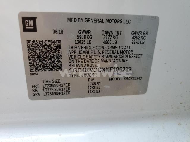 Photo 2 of 2019 CHEVROLET SILVERADO K3500 (VIN 1GC4KVCGXKF106229)