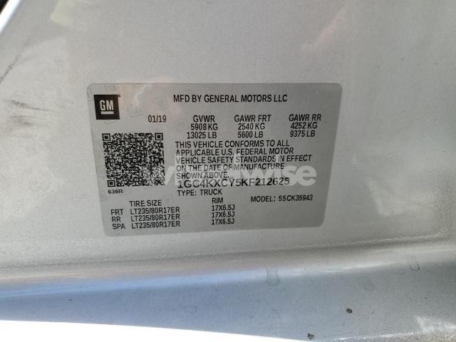 Photo 9 of 2019 CHEVROLET SILVERADO K3500 LTZ (VIN 1GC4KXCY5KF212625)