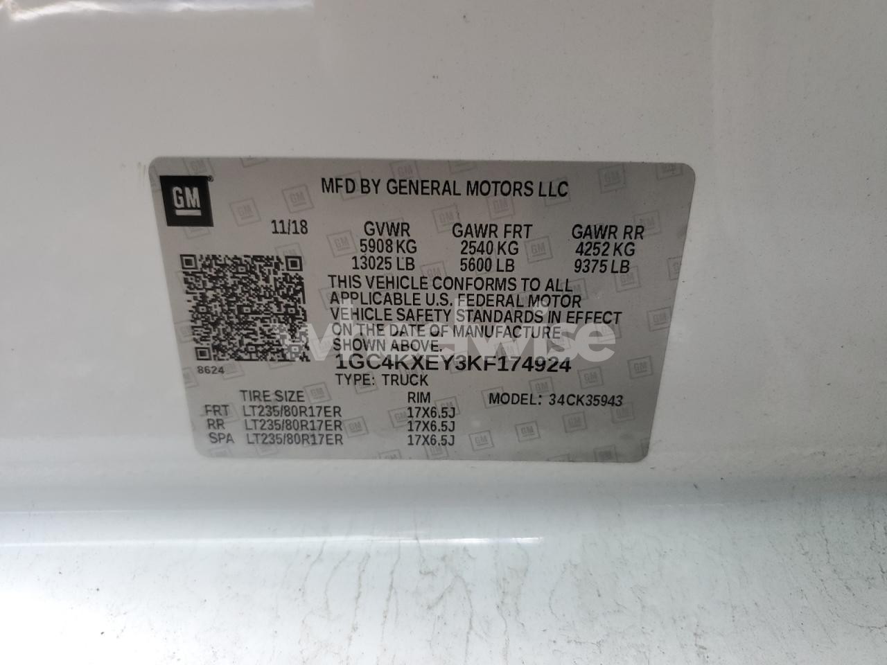 Photo 10 of 2019 CHEVROLET SILVERADO K3500 LTZ (VIN 1GC4KXEY3KF174924)