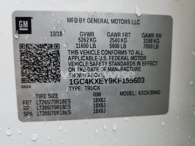 Photo 13 of 2019 CHEVROLET SILVERADO K3500 LTZ (VIN 1GC4KXEY9KF155603)