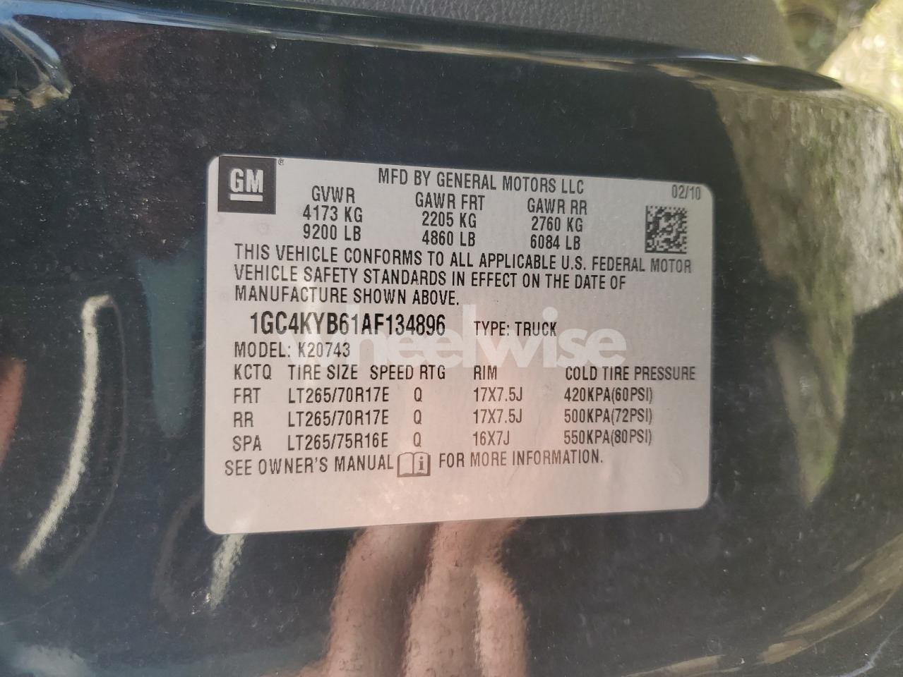 Photo 12 of 2010 CHEVROLET SILVERADO K2500 HEAVY DUTY LTZ (VIN 1GC4KYB61AF134896)