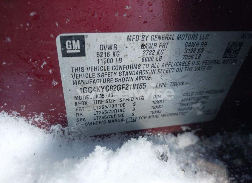 Photo 9 of 2016 Chevrolet Silverado 3500HD WT (VIN 1GC4KYC82GF210165)