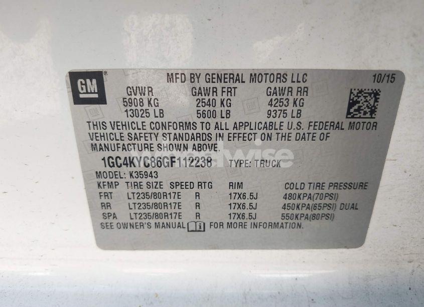 Photo 8 of 2016 Chevrolet Silverado 3500HD WT (VIN 1GC4KYC86GF112238)