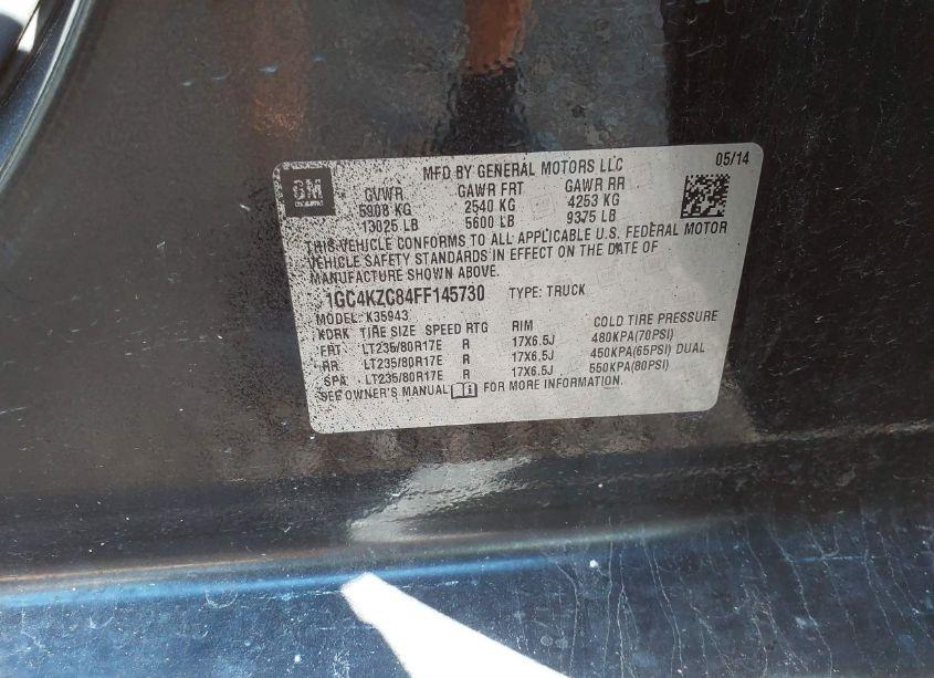 Photo 8 of 2015 Chevrolet Silverado 3500HD LT (VIN 1GC4KZC84FF145730)