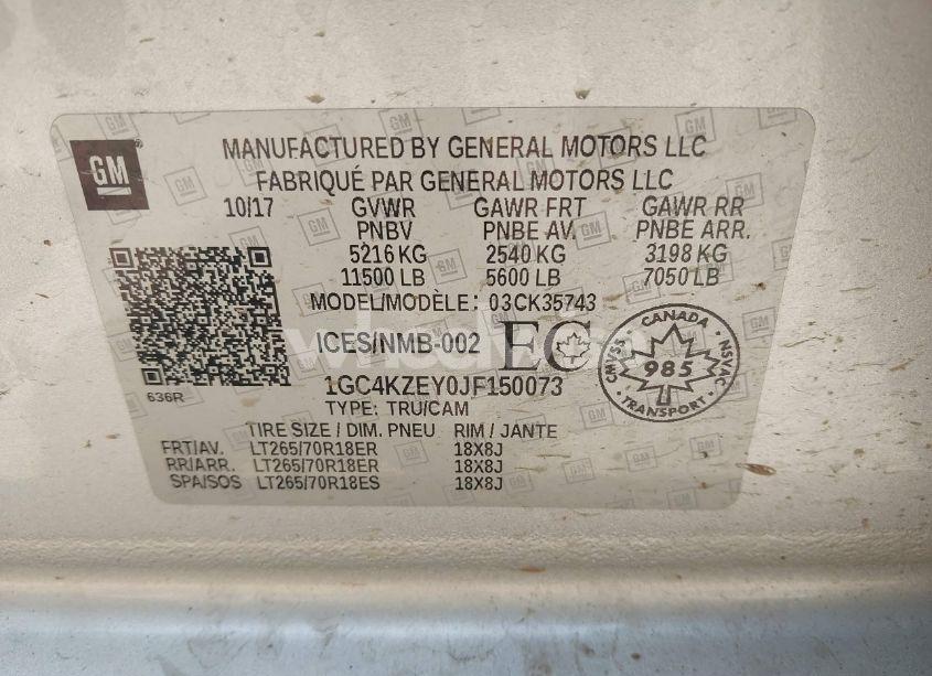 Photo 8 of 2018 Chevrolet Silverado 3500HD LT (VIN 1GC4KZEY0JF150073)