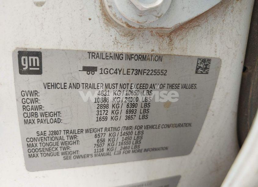 Photo 8 of 2022 Chevrolet Silverado 2500HD 4WD LONG BED WT (VIN 1GC4YLE73NF225552)