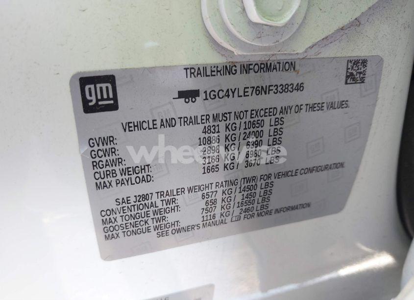 Photo 9 of 2022 Chevrolet Silverado 2500HD 4WD LONG BED WT (VIN 1GC4YLE76NF338346)