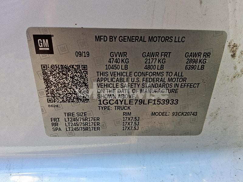 Photo 9 of 2020 CHEVROLET SILVERADO K2500 HEAVY DUTY (VIN 1GC4YLE79LF153933)