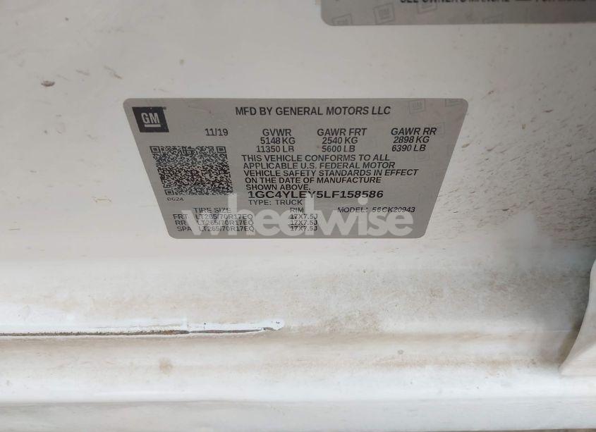 Photo 8 of 2020 Chevrolet Silverado 2500HD 4WD LONG BED WT (VIN 1GC4YLEY5LF158586)