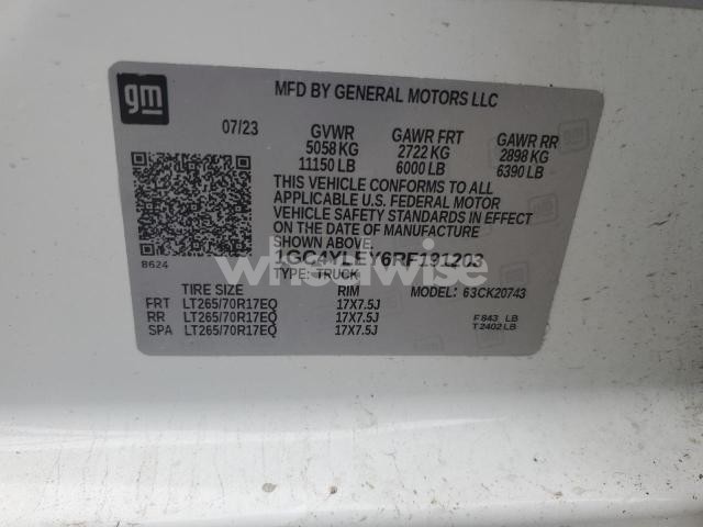 Photo 8 of 2024 CHEVROLET SILVERADO K2500 HEAVY DUTY (VIN 1GC4YLEY6RF191203)