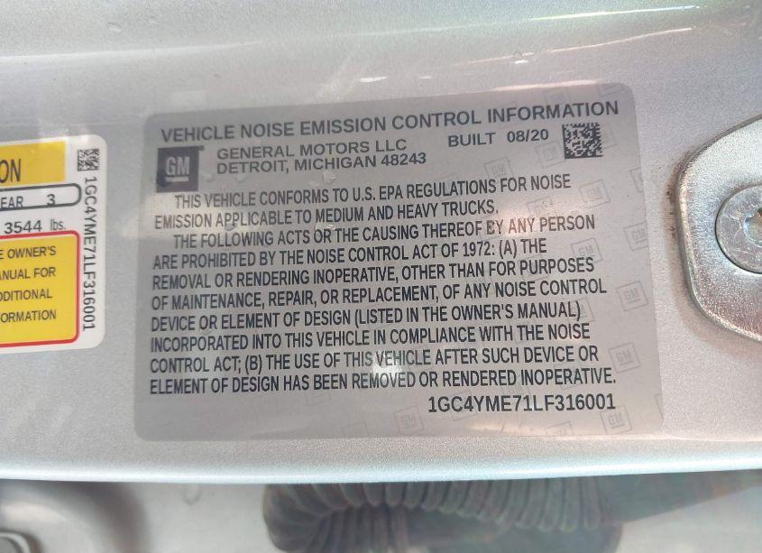 Photo 8 of 2020 Chevrolet Silverado 2500HD 4WD STANDARD BED CUSTOM (VIN 1GC4YME71LF316001)